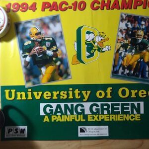 Vintage Oregon Ducks Gang Green 1994 PAC-10 Champs Poster